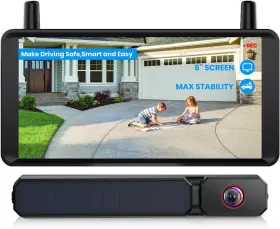 S1p6 Auto-vox 6 Inch Solar Backup Camera Wireless 2 Minute Install 16 9 1080p Hd