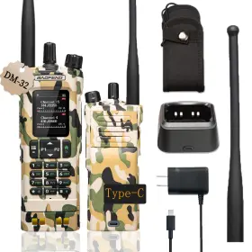 Dm32 Baofeng 755745260010 Dmr 10w Long Range Walkie Talkie Dual Band Vhf/uhf Gps And Usb