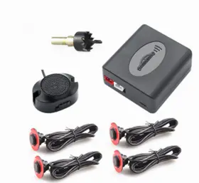 Bcsmmcar 433847133496 Car Parking Sensor Reverse Backup Radar System Kit Adjustable Flat Sensors Black