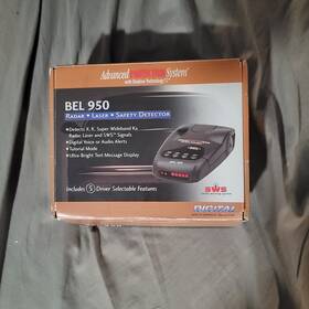 Beltronics Bel-950 Bel 950 Radar Laser Saftey Detector - New Open Box No Cig Lighter Adapter