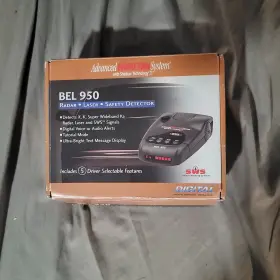 Bel-950 Beltronics Bel 950 Radar Laser Saftey Detector - New Open Box No Cig Lighter Adapter