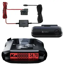 Bn24700isc201obd Cedar Electronics Cobra Rad 700i Radar Detector And Sc 201 Smart Dash Cam 2.5a Obd Port To Micro