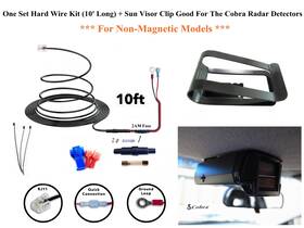 Cobra E29f Cclip One Set Hard Wire Kit Sun Visor Clip For The Radar Detector Non-magnetic