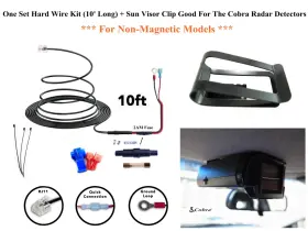 E29f Cobra Cclip One Set Hard Wire Kit Sun Visor Clip For The Radar Detector Non-magnetic