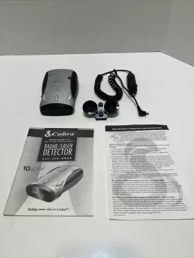 Esd-9860 Cobra 10 Band Radar Detector With Power Cord/charger Mount And Manual Works