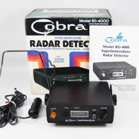 Rd-4000 Cobra Vtg 1980s Radar Detector Superheterodyne Dual Band Signal Sensor