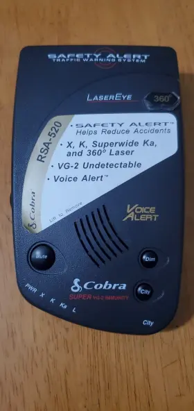 Rsa520 Cobra Super Vg-2 Immunity Radar Detector X K Ka L Band 360 Lasereye Voice