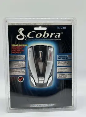 Ru-740 Cobra Ru 740 High Performance Audio Alert Radar Laser Detector And Power Cord New