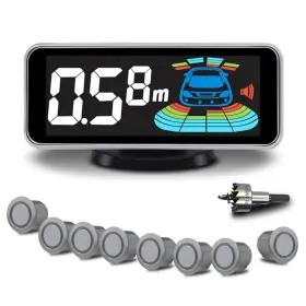Elsnu 755454153269 Backup Radar System Car Auto Vehicle Reverse With 8 Parking Sensors Kit Dista