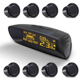 Elsnu 755454153382 8 Parking Sensor Kit With Lcd Display Reverse Radar System For Car Suvttttttt