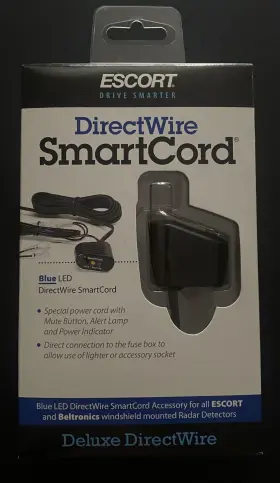 0010057-2 Escort Smartcord Deluxe Directwire Passport Radar Detector Blue Light New Sealed