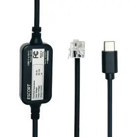 0010090-1 Escort Radar Usb-c To Rj11 Hard Wire Power Cable For All Detectors