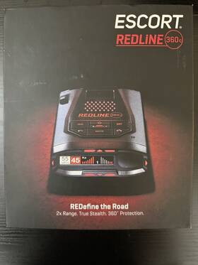 Escort 0100046-1 Redline 360c Radar Detector Not Working For Parts Or Repair