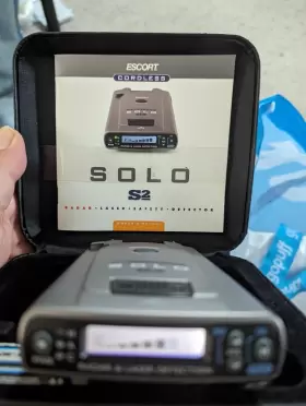 010es20a Escort Solo S2 Cordless Radar Detector With Original Case Manual Cups Batts Ready