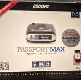 Escort 3779501613 Passport Max Radar Laser Detector Gps Camera Location Defender Database