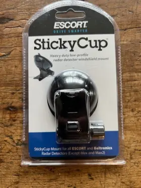 Escort 737795100577 Stickycup Windshield Mount Factory Sealed New Ships Free