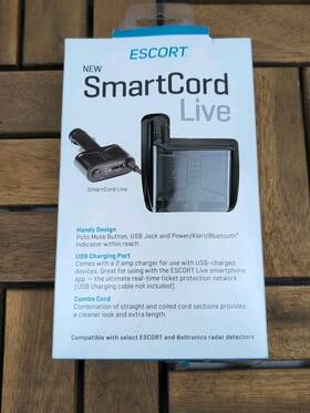 Escort 737795205210 Smart Cord Live For Iphone / Android Bluetooth Coiled Black Usb Port
