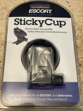 3779510057 Escort Inc. Stickycup Heavy Duty Low-profile Radar Detector Windshield Mount