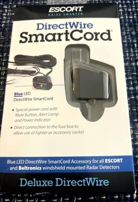 L14670 Escort Radar Detector Deluxe Direct Wire Smartcord Blue Led