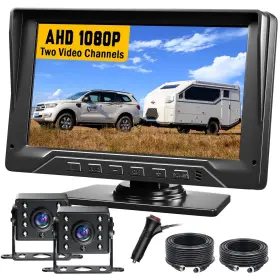 Adc704 Feisike Dual Rv Backup Camera Plug And Play 7ftft For Truck Trailer No