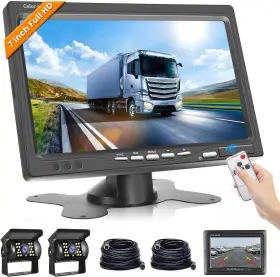 F0505c3 Hodozzy Dual Backup Camera Kit With 7 Inch Lcd Monitor And 2 Cameras Rev