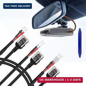 Igoevo 736950702090 Radar Detector Mirror Power Cable 3-pack 19.9 Inch Braided Rj11 Cord - Universal
