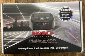 K40 Platinum100-rc Platinum 100 Rc Radar/laser Detector New With Remote