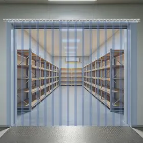 90cmpc-hardware Kalwason 36 Inch X 84 Plastic Vinyl Strip Door Width Height Clear