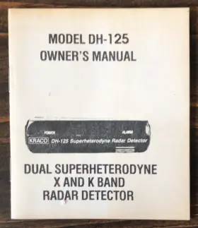 Dh-125 Kraco Vintage Dual Superheterodyne X And K Band Radar Detector
