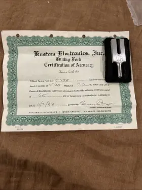 9355 Kustom Electronics Tuning Fork K Band Kei 65 Mph W Certificate