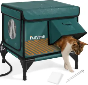Lamlingo 445009138133 Heated Cat House For Outside Dual Camera Mounts 100% Weatherproof And Extremely In