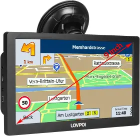 Lovpoi 734658091621 Truck Gps Commercial Drivers 2026 Trucker Car Navigator 9 Inch Navigati