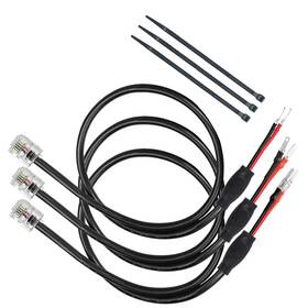 Msvueioe 744759788030 3 Pack 2ft Rj11 Radar Detector Hardwire Power Cord Rearview Mirror Plug Cable