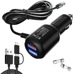 Q003 Plozoe Radar Detector Power Cord For Uniden Escort Valentine Beltronics Passport Cobra