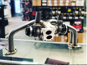 Plm-sub-gk-el-ewg-2-wg40-blk Privatelabelmfg Plm Subaru Wrx 2015 Equal Length Ewg Header With Turbosmart Wg40
