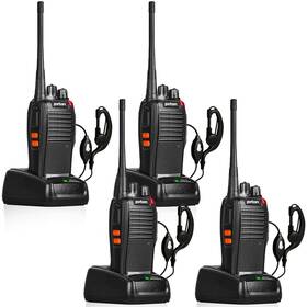 Pxton Px-777s-0002 777s Walkie Talkies Long Range For Adults Rechargeable With Earpieces And Li-