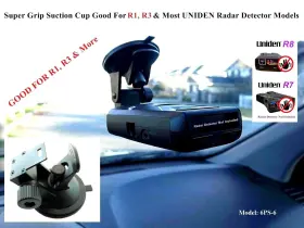 6ps-6 Radargun Super Grip Suction Cup Mount Good For R1 R3 R4 And Most Uniden Radar Detectors