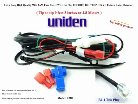 9ft3 Radargun 722589294839 Extra Long Inch /280cm Direct Hard Wire For Escort And Beltronics 1 Radar Detector
