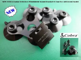 Cbt3c Radargun 1 X Windshield Mount Bracket 6 Blk Cup For The All Cobra Radar Detector Models