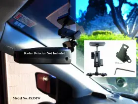 Jx3mw Radargun Permanent Windshield Mount For Whistler Radar Detector All Recent New Models