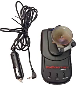 7000x Roadrunner Road Runner Xrt Radar Detector For Speed Trap W 12v Adapter And Visor Clip
