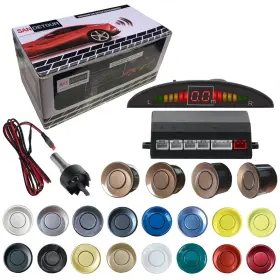 B0f6vwcgt7 Sandetoun Parking Sensor Kit Backup Reverse For Car 18 Color