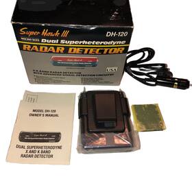 Super Hawk Dh-120 Iii Radar Detector Dual Superheterodyne New Old Stock Made In Usa