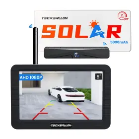 My-503 Tecxerllon S219 Backup Camera Solar Wireless With 5 Inch 1080p Monitor Vehicle Back