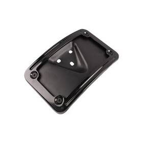 Usohalwk Uso-lp007-bk Curved Laydown License Plate Mount Bracket For Harley 3 Hole Black