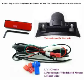 Gen1 Valentine One E29f V3m Vscl Extra Long 10ft 304.8cm Hard Wire Set For The Radar Detector