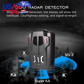 E301-c174 Vipjq V9 Electronic Dog Car Radar Detector Mobile Speed Measuring