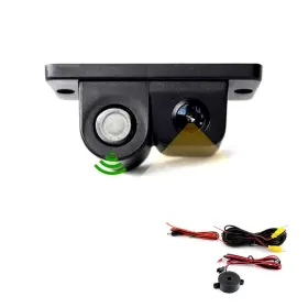 Szqz-wz550r65 Wepeculior 2 In 1 Car Reverse Backup Video Parking Sensor Radar With Hd Reversing Rear V