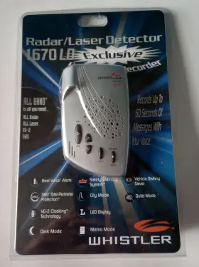 1670ld Whistler 052303402654 Radar/laser Detector Exclusive New Sealed