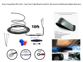 E29f Whistler Eclip 10ft 304cm Direct Hard Wire Set Sun Visor Clip For Escort And Bel Radar Detectors